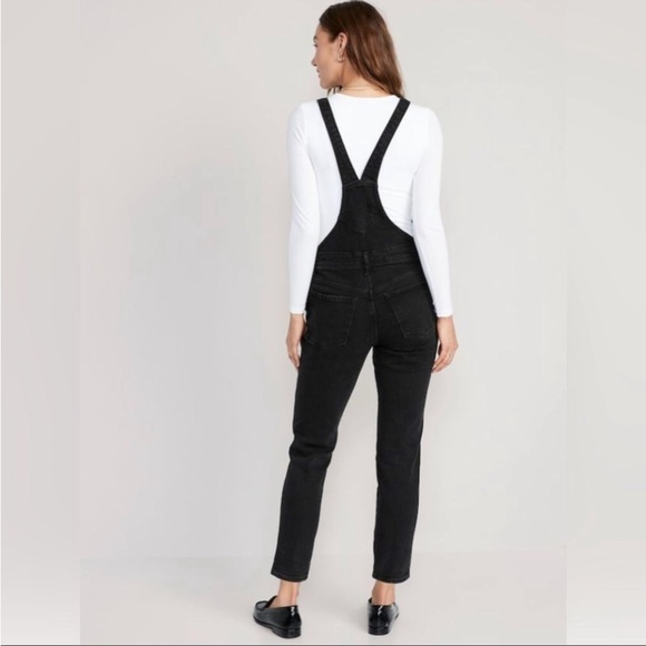 NWT! Black O.G. Straight Black Ripped Jean Overalls - TALL SIZES - Picture 2 of 14